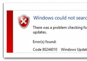 फिक्स:विंडोज अपडेट एरर कोड 80244010 