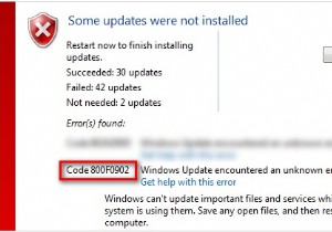 फिक्स:विंडोज अपडेट एरर 800f0902