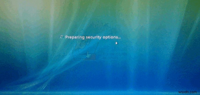 फिक्स:विंडोज 7  सुरक्षा विकल्प तैयार करना  पर अटक गया 