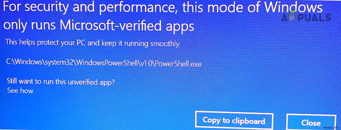 Windows 10 पर  PowerShell.exe एक Microsoft-सत्यापित ऐप नहीं है  को कैसे ठीक करें? 