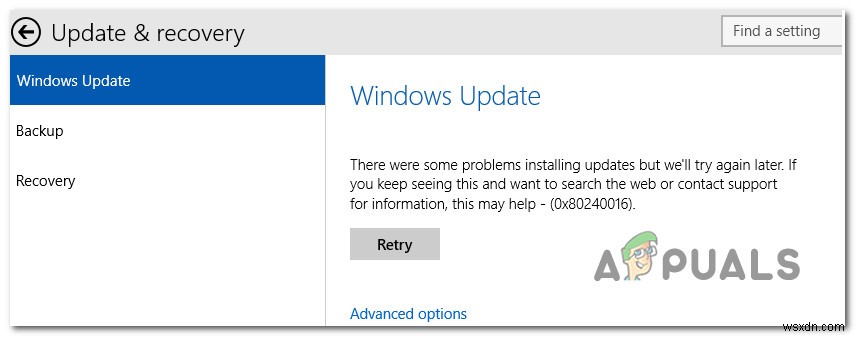 Windows 10 त्रुटि 0x80240016 अद्यतन करने में समस्या (फिक्स) 