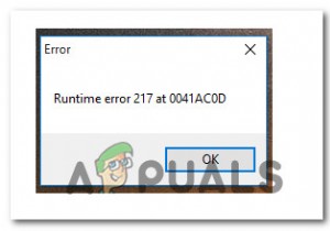 विंडोज 10 पर रनटाइम एरर 217 (0041ACoD) को कैसे ठीक करें? 