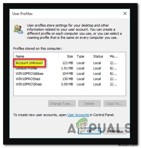 फिक्स:विंडोज 10 पर  प्रोफाइल पूरी तरह से डिलीट नहीं हुई  एरर 