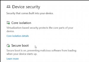 विंडोज 10 में डिवाइस सुरक्षा क्षेत्र को कैसे छिपाएं? 