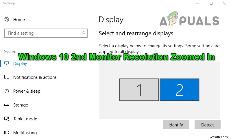 फिक्स:विंडोज 10 दूसरा मॉनिटर रेजोल्यूशन जूम इन 