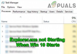 [फिक्स] Explorer.exe Windows 10 प्रारंभ होने पर प्रारंभ नहीं हो रहा है 