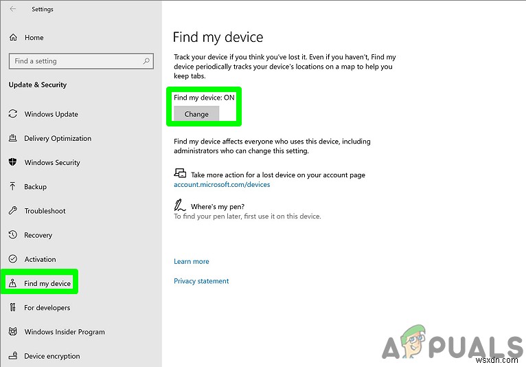 विंडोज 10 में  फाइंड माई डिवाइस  को इनेबल या डिसेबल कैसे करें? 
