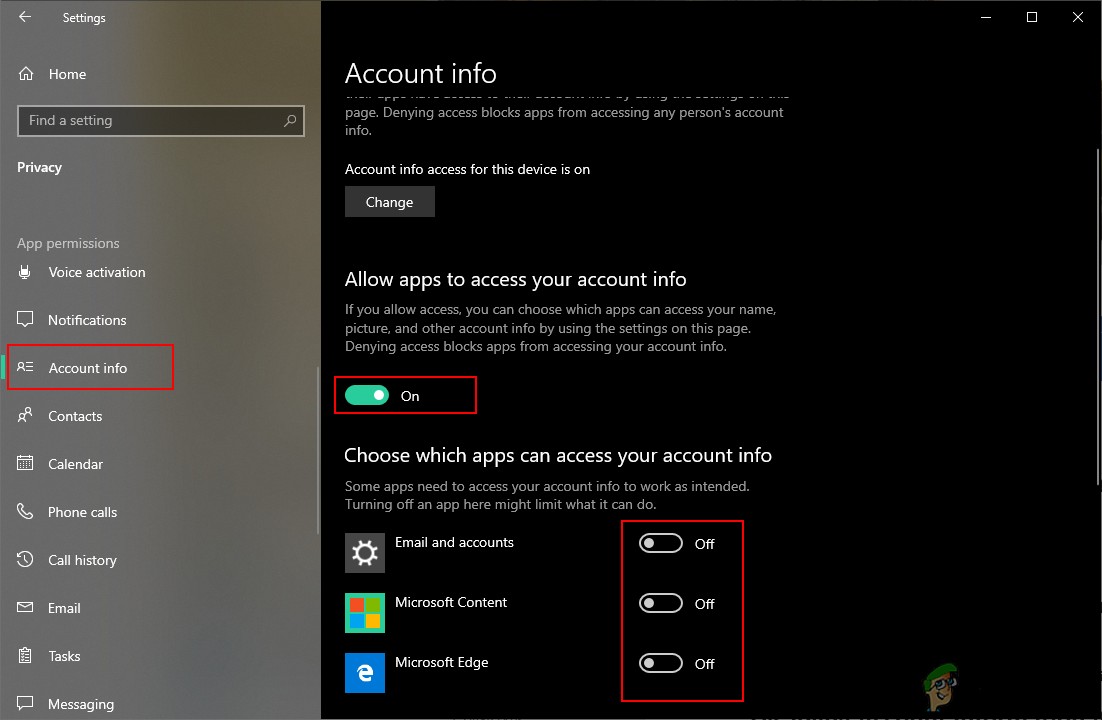 विंडोज़ 10 पर ऐप्स को खाता जानकारी प्राप्त करने से कैसे रोकें? 