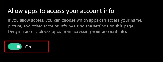 विंडोज़ 10 पर ऐप्स को खाता जानकारी प्राप्त करने से कैसे रोकें? 