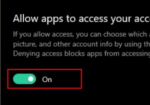 विंडोज़ 10 पर ऐप्स को खाता जानकारी प्राप्त करने से कैसे रोकें? 