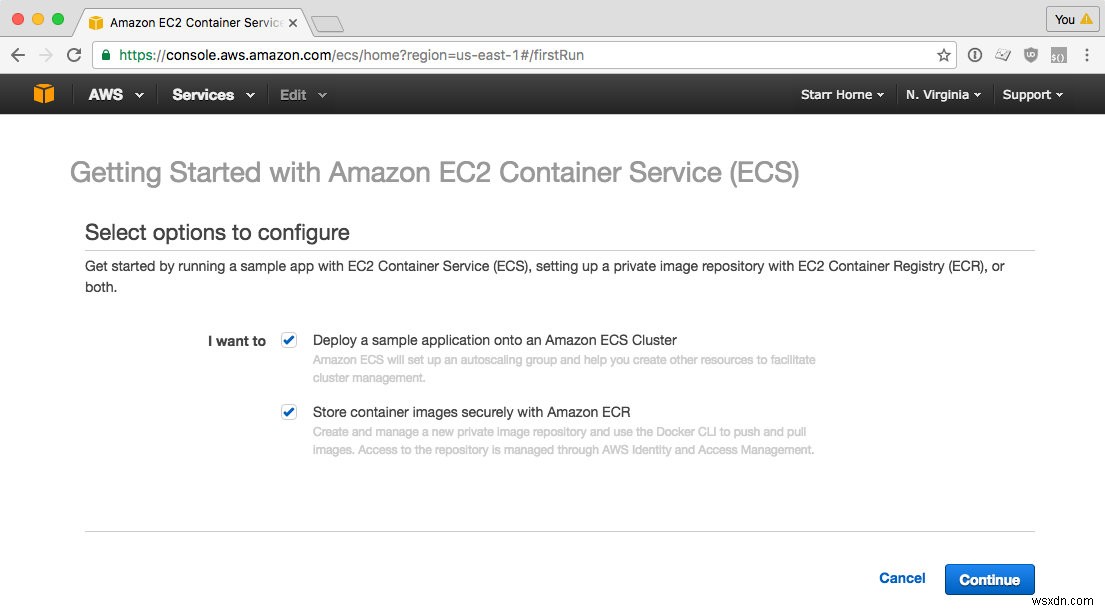 डॉकर में Amazons EC2 कंटेनर सेवा में सिनात्रा ऐप कैसे तैनात करें 