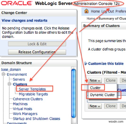 Oracle v12c वेबलॉजिक विशेषताएं और परिवर्तन 