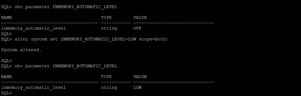 Oracle डाटाबेस v18c स्वचालित इन-मेमोरी 