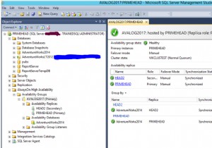 Microsoft SQL सर्वर मौजूदा ऑलवेजऑन डेटाबेस पर शिपिंग लॉग करता है 