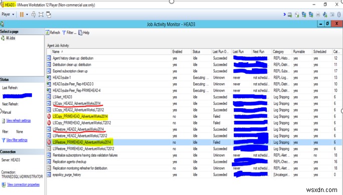 Microsoft SQL सर्वर मौजूदा ऑलवेजऑन डेटाबेस पर शिपिंग लॉग करता है 