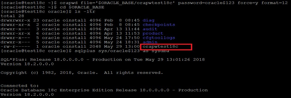 Oracle डेटाबेस 18c में नई सुविधाएँ 