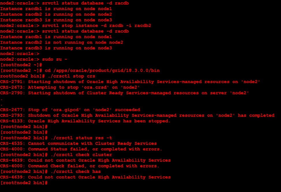 क्लस्टर और डेटाबेस बायनेरिज़ के लिए Oracle v18c ग्रिड इन्फ्रास्ट्रक्चर को फिर से जोड़ना 