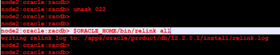 क्लस्टर और डेटाबेस बायनेरिज़ के लिए Oracle v18c ग्रिड इन्फ्रास्ट्रक्चर को फिर से जोड़ना 