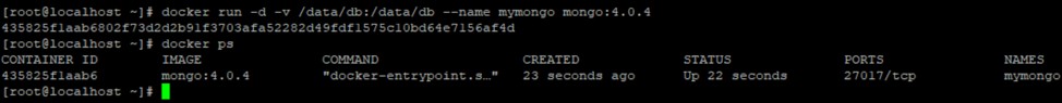 MongoDB को डॉकर कंटेनर के रूप में तैनात करें 
