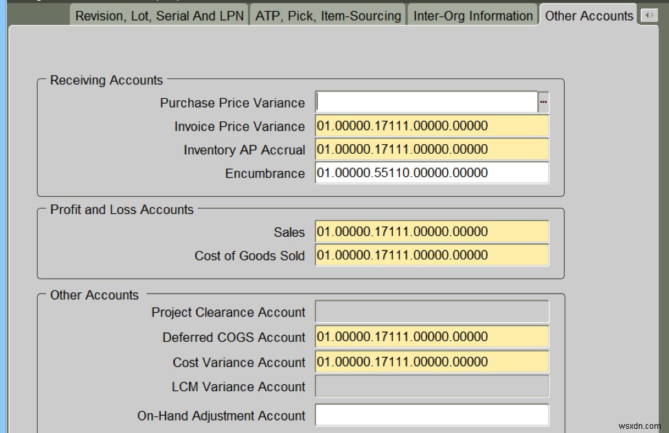 Oracle डिफर्ड COGS अकाउंटिंग 