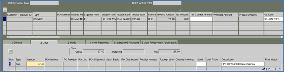 Oracle से NACHA भुगतान बनाना 