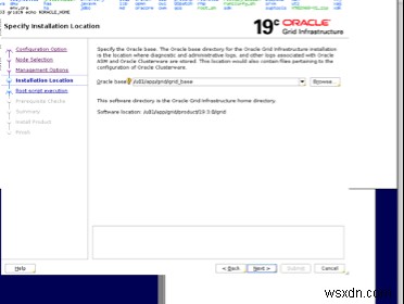 Oracle ग्रिड को 12c से 19c . में अपग्रेड करें 