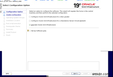 Oracle ग्रिड को 12c से 19c . में अपग्रेड करें 