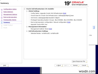 Oracle ग्रिड को 12c से 19c . में अपग्रेड करें 