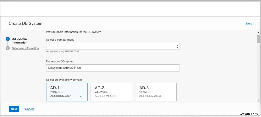 क्लाउड में Oracle डाटाबेस (DBaaS) बनाएं 