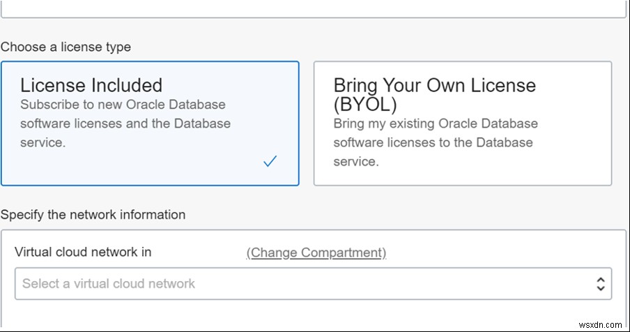 क्लाउड में Oracle डाटाबेस (DBaaS) बनाएं 
