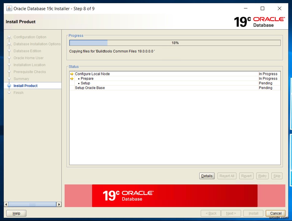 Windows के लिए Oracle 19c स्थापित करें—भाग एक 
