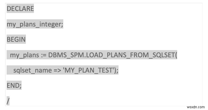 Oracle SQL प्रोफ़ाइल और आधार रेखा 