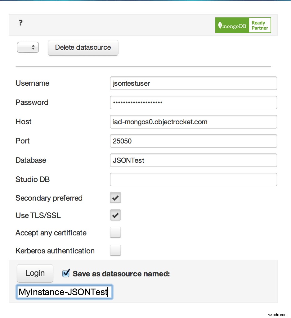 अपने ObjectRocket उदाहरण के साथ JSONStudio का उपयोग कैसे करें 