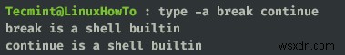 शेल स्क्रिप्ट में ब्रेक और कंटिन्यू स्टेटमेंट का उपयोग कैसे करें 