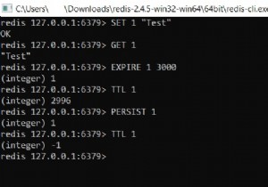 रेडिस पर्सिस्ट - रेडिस में कुंजी का समाप्ति समय कैसे निकालें? 