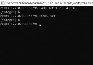 रेडिस एसएडीडी - सेट में तत्व कैसे बनाएं और जोड़ें 