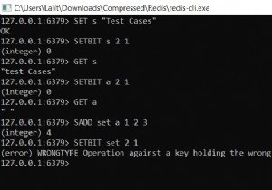 रेडिस सेटबिट - रेडिस में स्ट्रिंग के विशिष्ट इंडेक्स पर बिट वैल्यू कैसे सेट करें? 