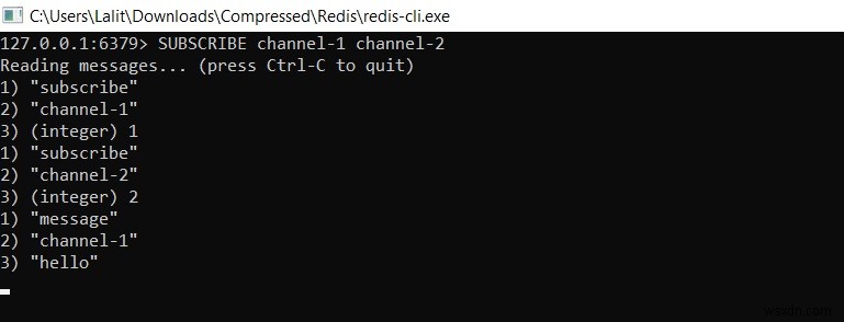Redis SUBSCRIBE - रेडिस पब/सब में कई चैनलों की सदस्यता कैसे लें 