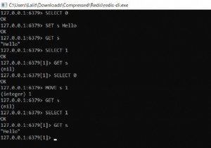 रेडिस मूव - रेडिस में एक से दूसरे डेटाबेस में कुंजी कैसे स्थानांतरित करें? 