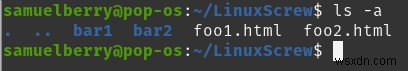 ls फाइलों और निर्देशिकाओं को सूचीबद्ध करने के लिए लिनक्स में कमांड 