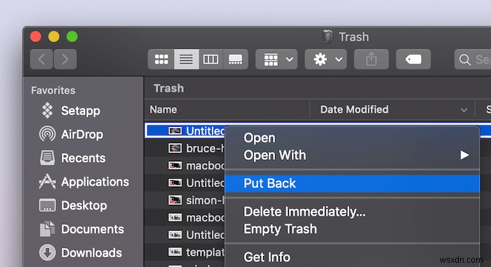 मैक ट्रैश से हटाई गई फ़ाइलों को कैसे पुनर्स्थापित करें?