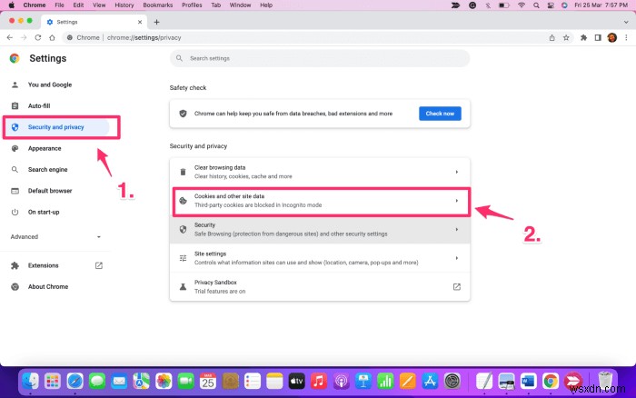 Mac Chrome पर कुकीज़ कहाँ संग्रहीत की जाती हैं?