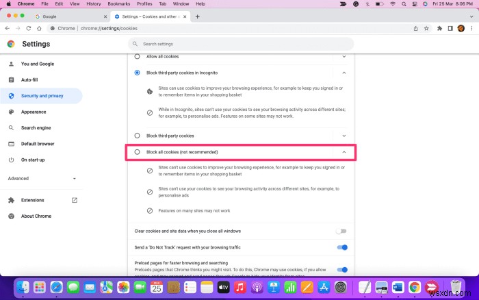 Mac Chrome पर कुकीज़ कहाँ संग्रहीत की जाती हैं?