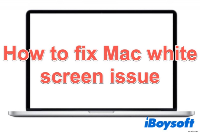 स्टार्टअप पर मैक व्हाइट स्क्रीन को कैसे ठीक करें?