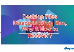 डेस्कटॉप फ़ाइलें Mac पर गायब हो गईं, क्यों और कैसे पुनर्प्राप्त करें?