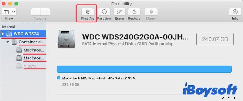 डिस्क को कैसे ठीक करें Macintosh HD को अनलॉक नहीं किया जा सकता है?