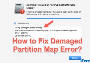 2022 में डिस्क उपयोगिता में क्षतिग्रस्त/दूषित विभाजन मानचित्र त्रुटि को कैसे ठीक करें