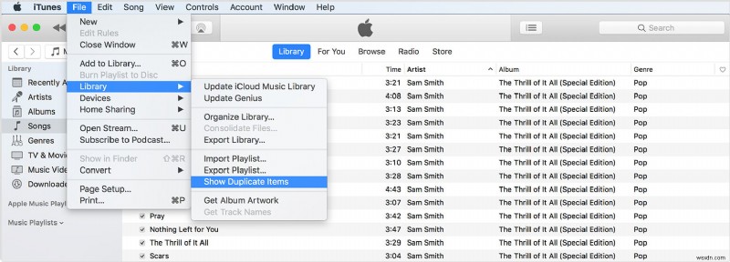 iTunes में डुप्लीकेट गाने कैसे निकालें