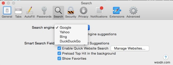 Mac के लिए Safari में डिफ़ॉल्ट खोज इंजन कैसे बदलें