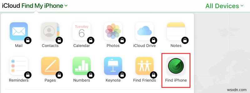 डिवाइस का पता लगाने के लिए Mac पर Find My iPhone का उपयोग कैसे करें